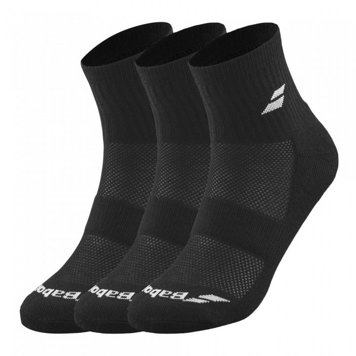 Babolat Quarter Socks 3-Pack Black